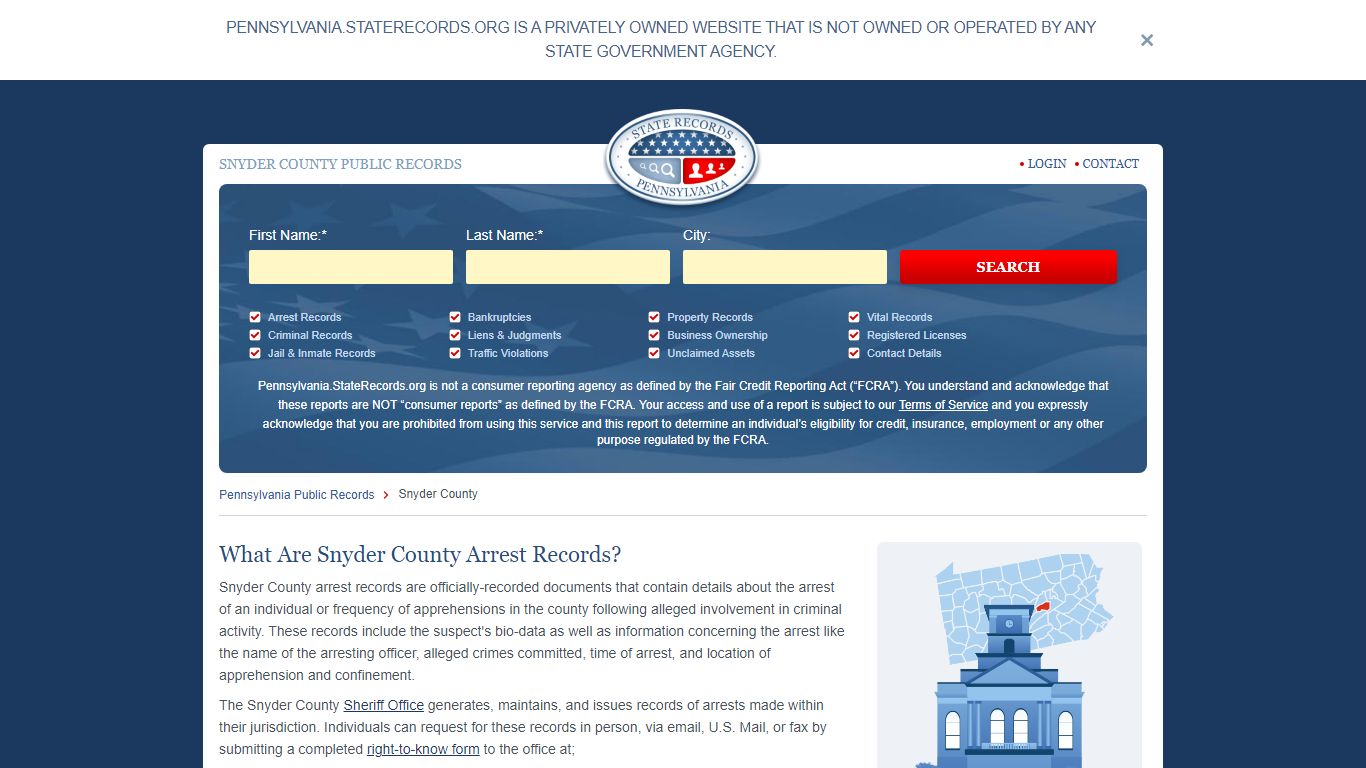 SNYDER COUNTY PUBLIC RECORDS - StateRecords.org